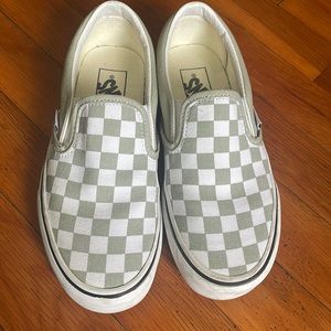 Classic Slip-On Shoe, Size: 5.5 Women Color: Desert Sage/True White USED